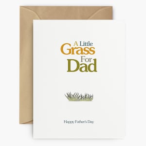 Carte Cannabis pour la fête des pères – Le cadeau 420 parfait pour les papas amateurs de cannabis | Carte de voeux stoner premium, carte de voeux sur le thème des mauvaises herbes pour papa