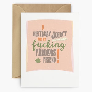 Fabelhafte Geburtstagskarte für Freunde Kiffer Karte, Weed Geburtstagskarte, Kiffer Geburtstagskarte, Stoner Style & 420 Themed Grußkarte