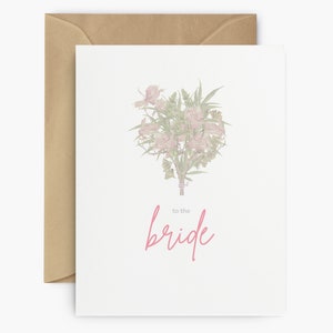 Carte de voeux de mariée Weed avec bouquet de fleurs et de cannabis pour la future mariée | Carte de désherbage, carte de voeux de mariage stoner