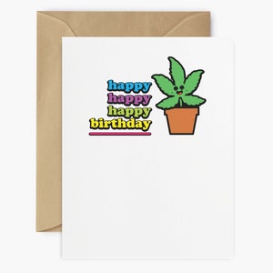 Stoner Geburtstagskarte - 420er Karte für Freunde, Freund | Hilarious Weed Geschenk | Cooles Marihuana Accessoire für Kiffer Geburtstage