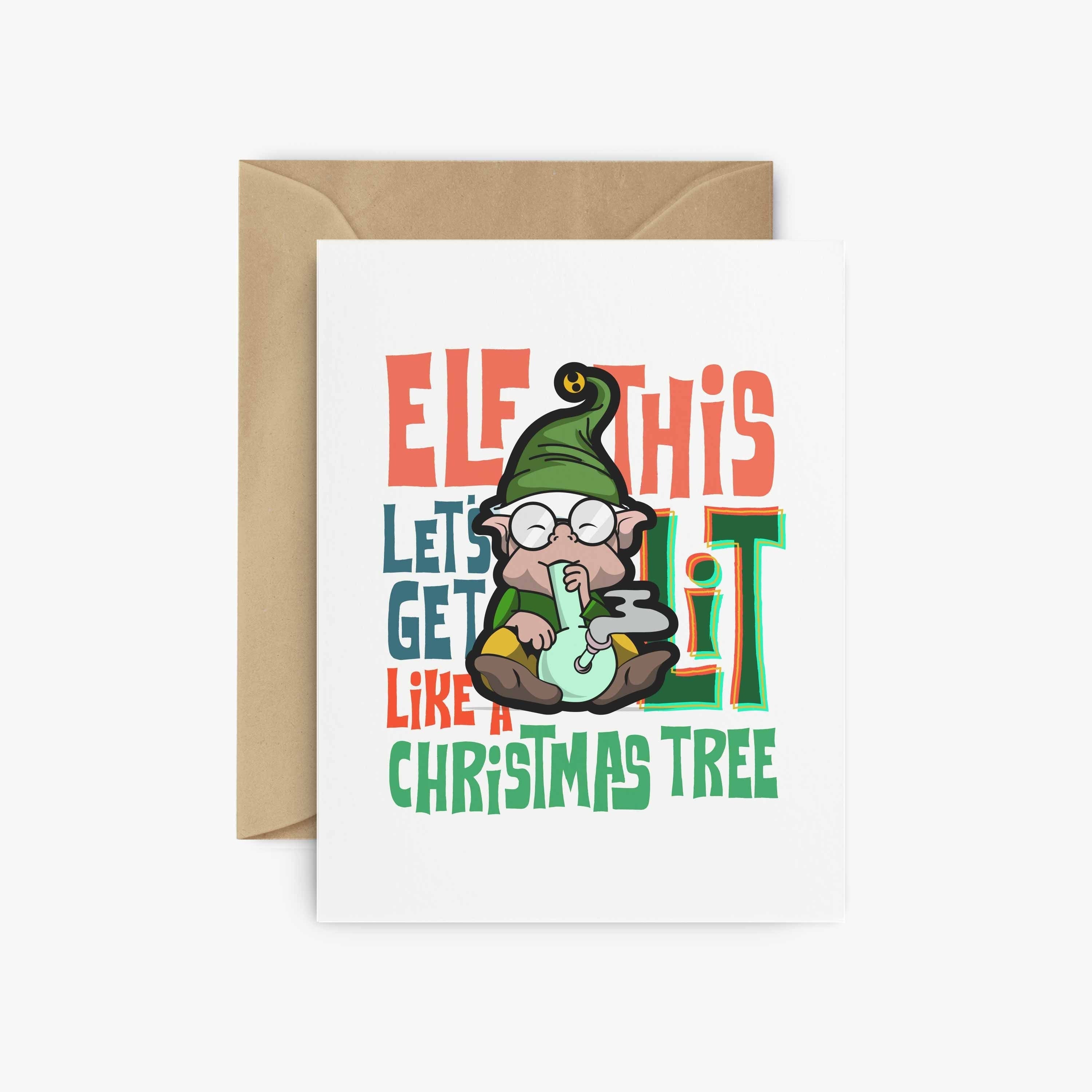 Funny Stoner Christmas Card – Perfect 420 Holiday Gift for Her or Him | Weed-Themed Christmas Card for Stoners | Unique Marijuana Gifts
