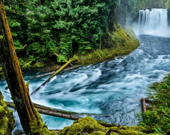 Fine Art Photography Prints "Koosah Corner": Mackenzie River, Koosah Falls, Willamette National Forest, Waterfall, Landscape, River, PNW,