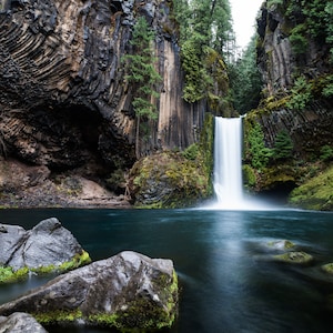 Fine Art Photography Prints &quot;Tokatee Falls&quot;: Umpqua River, Waterfall, Pacific Northwest, Landscape, PNW, Rainforest, Epic, Oregon, Magical
