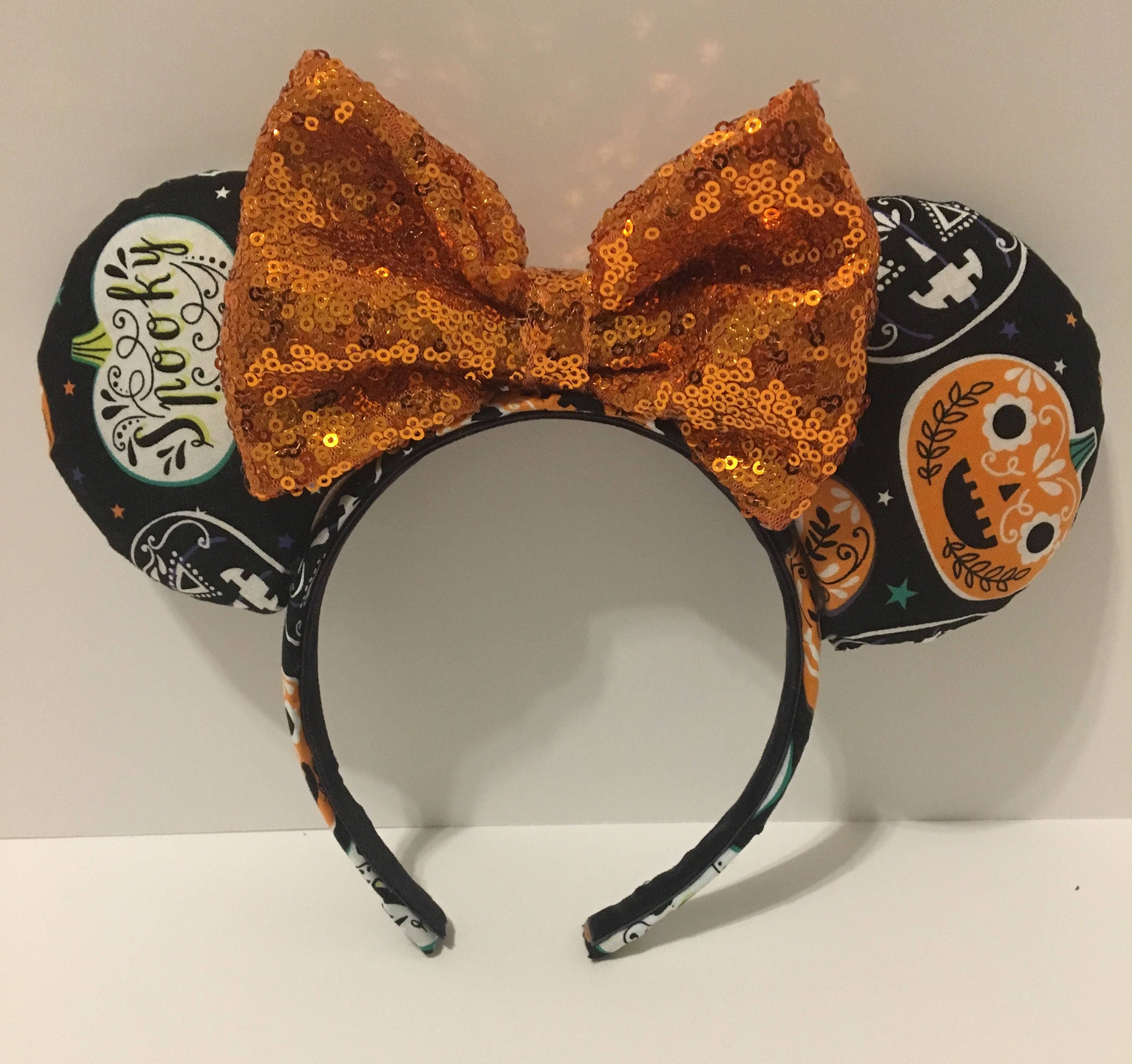 Pumpkin Mickey Ears Halloween Mickey Ears Disney Inspired Etsy