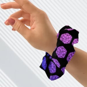 d20 Dice DnD Tabletop Gaming Roleplay Scrunchie