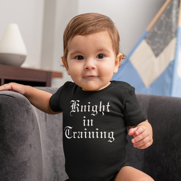 Nerdy Baby Clothes | Knight in Training | Geeky Baby Onesie | Medieval Baby Clothes | Future Knight | Nerdy Baby Onesie | Geeky Baby Clothes