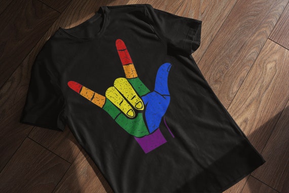 Pride T-shirt | I Love You ASL Tshirt | Love is Love | Pride Month  
