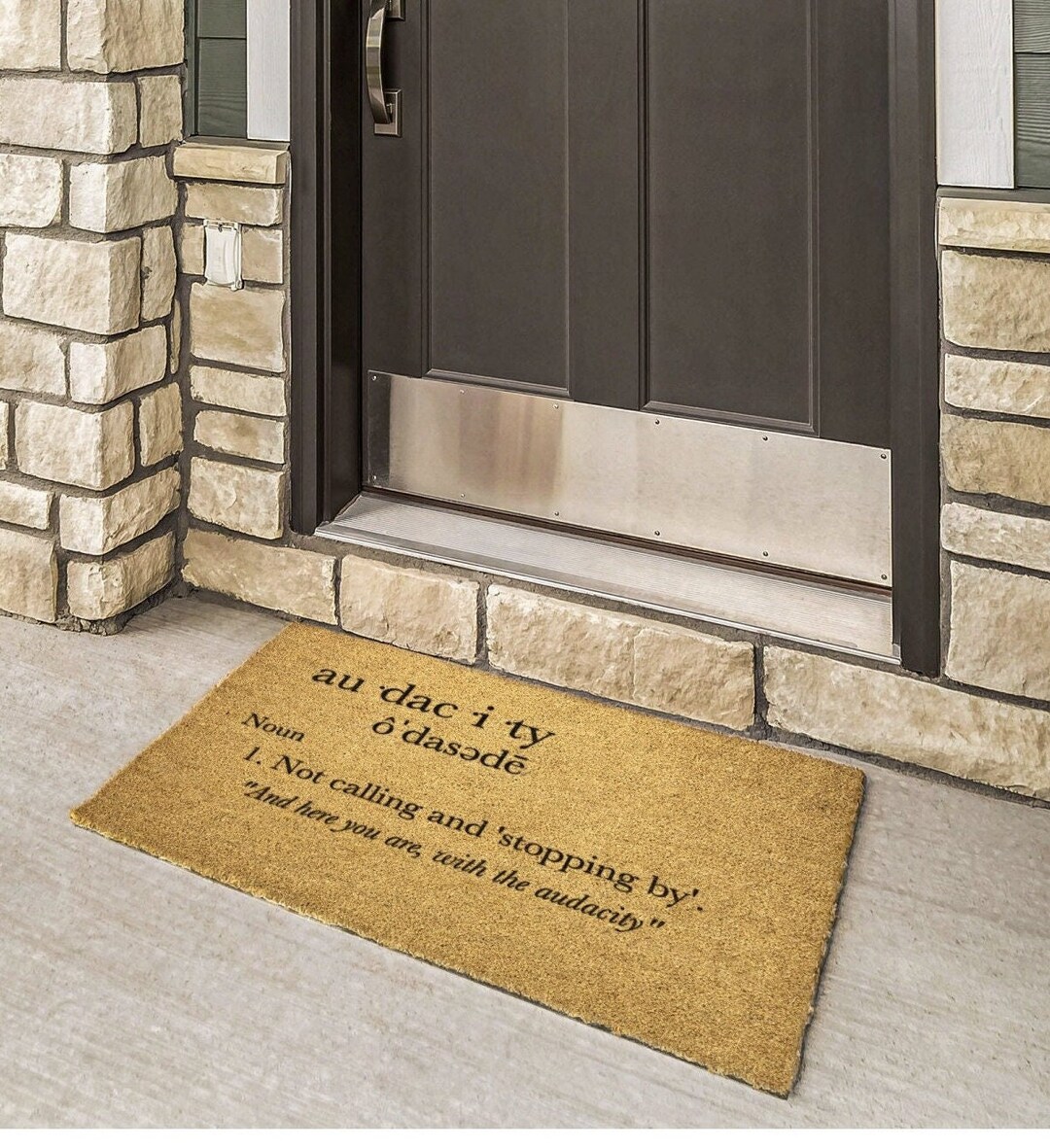 Audacity Door Mat Dictionary Mat Definition Rug Etsy