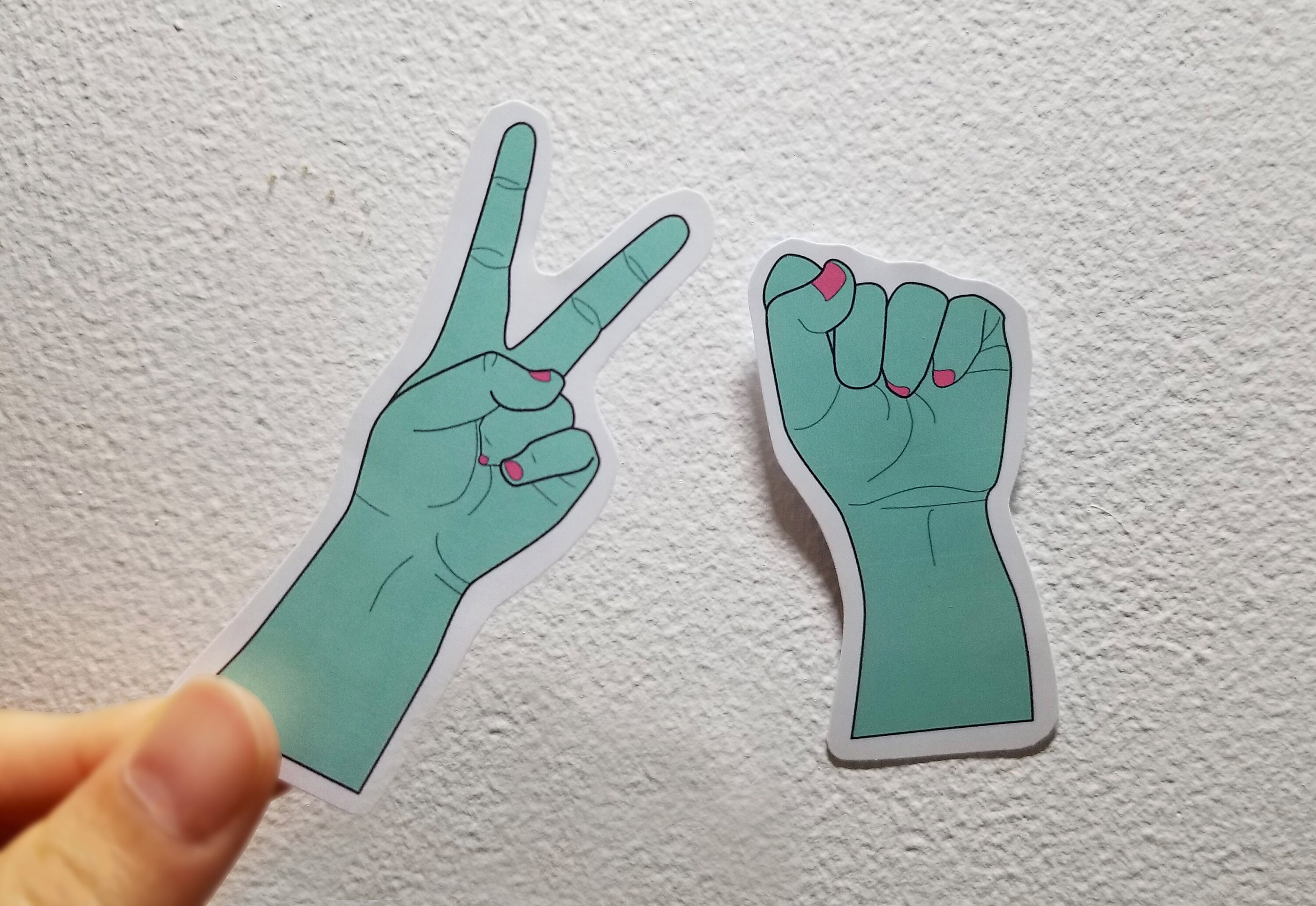 10pcs/Set of Hands Stickers HQ glossy die cut cute Etsy