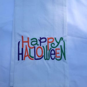 Happy Halloween Kitchen towel halloween spooky ghost witches image 1