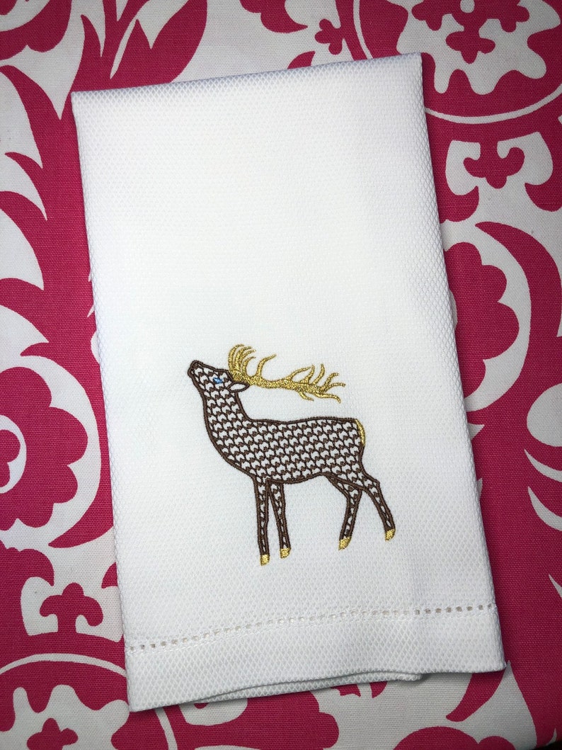 ohhappydayshoppe Stag Huck Towel