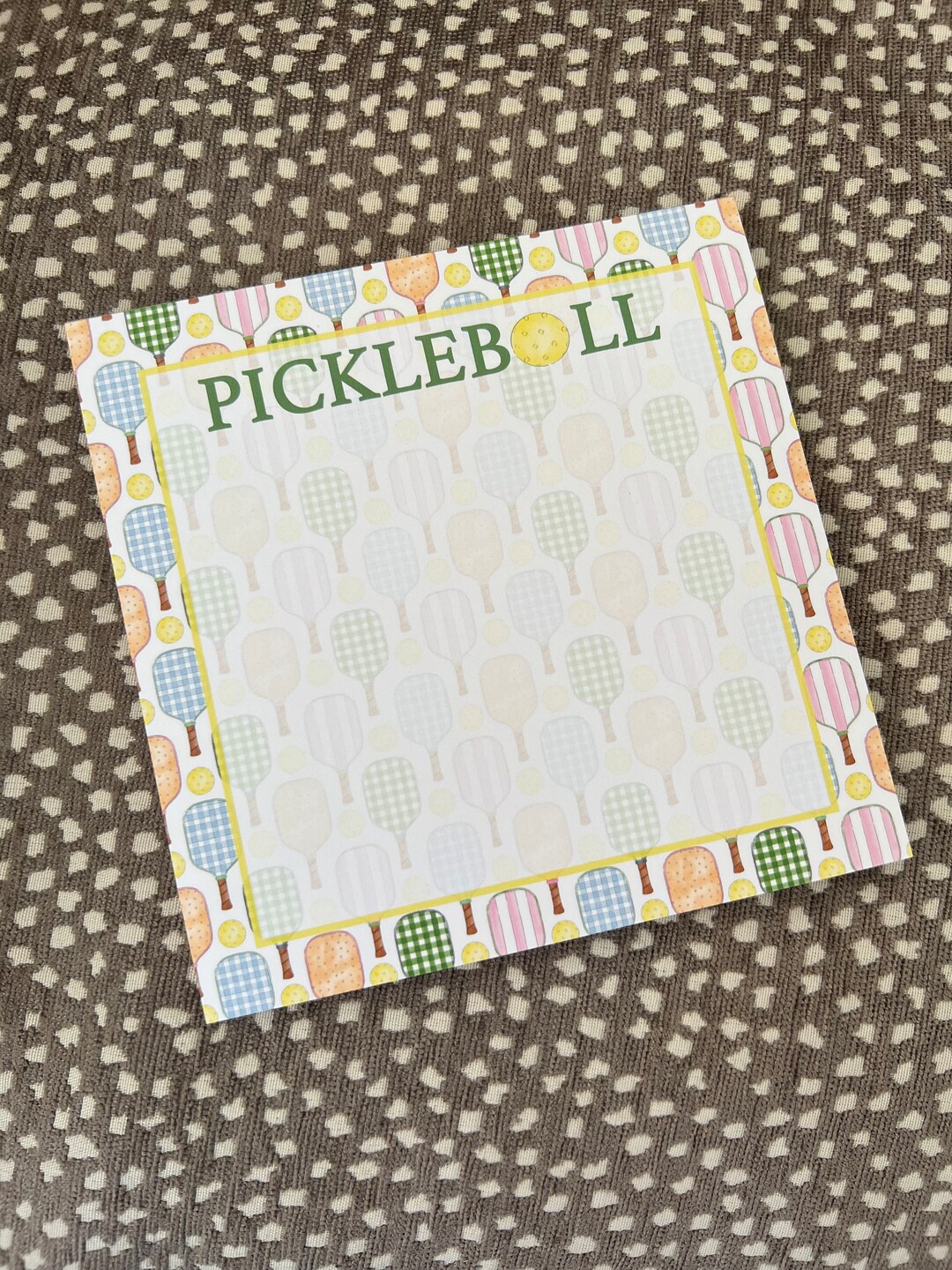 Picklball Notepad Pickleball 5.5” Square Notepad - Etsy