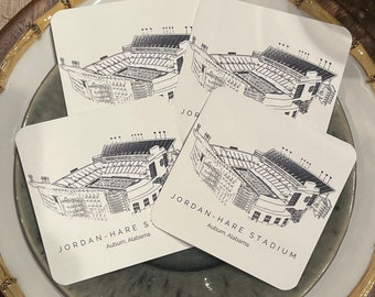 Auburn Coasters - set of 4 - Jordan Hare Stadium