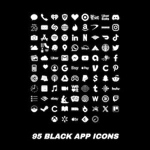 iOS App Icon Bundle - Schwarz (95 Icons)