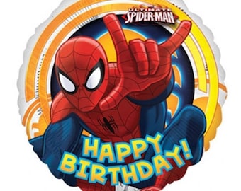 18" Spider-Man Happy Birthday Foil Balloon