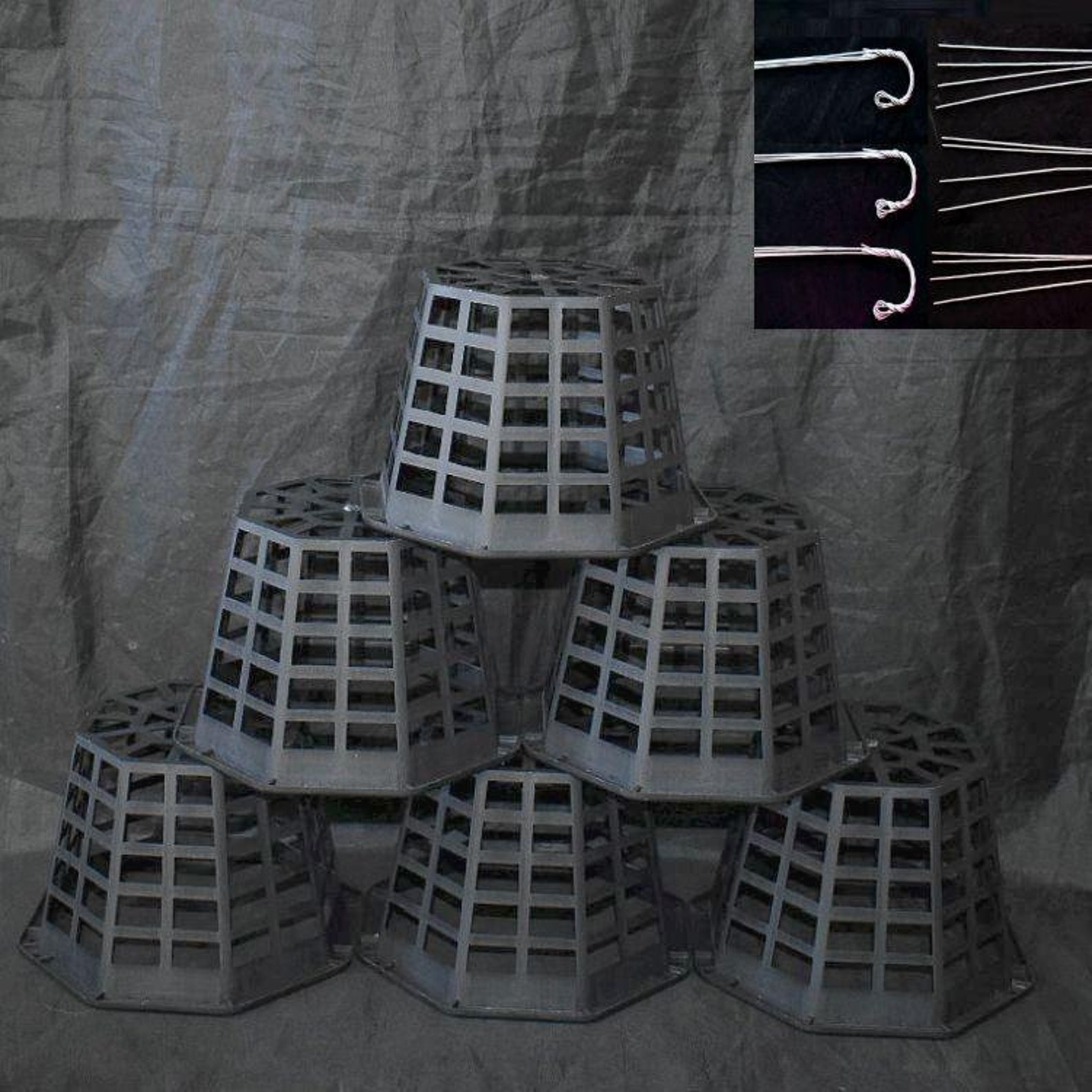 9 Pack 6'' Black Ultimate Plastic Orchid Basket Etsy