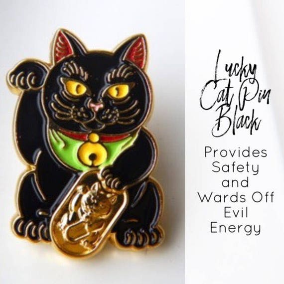 Maneki Neko Cat Pin - Home