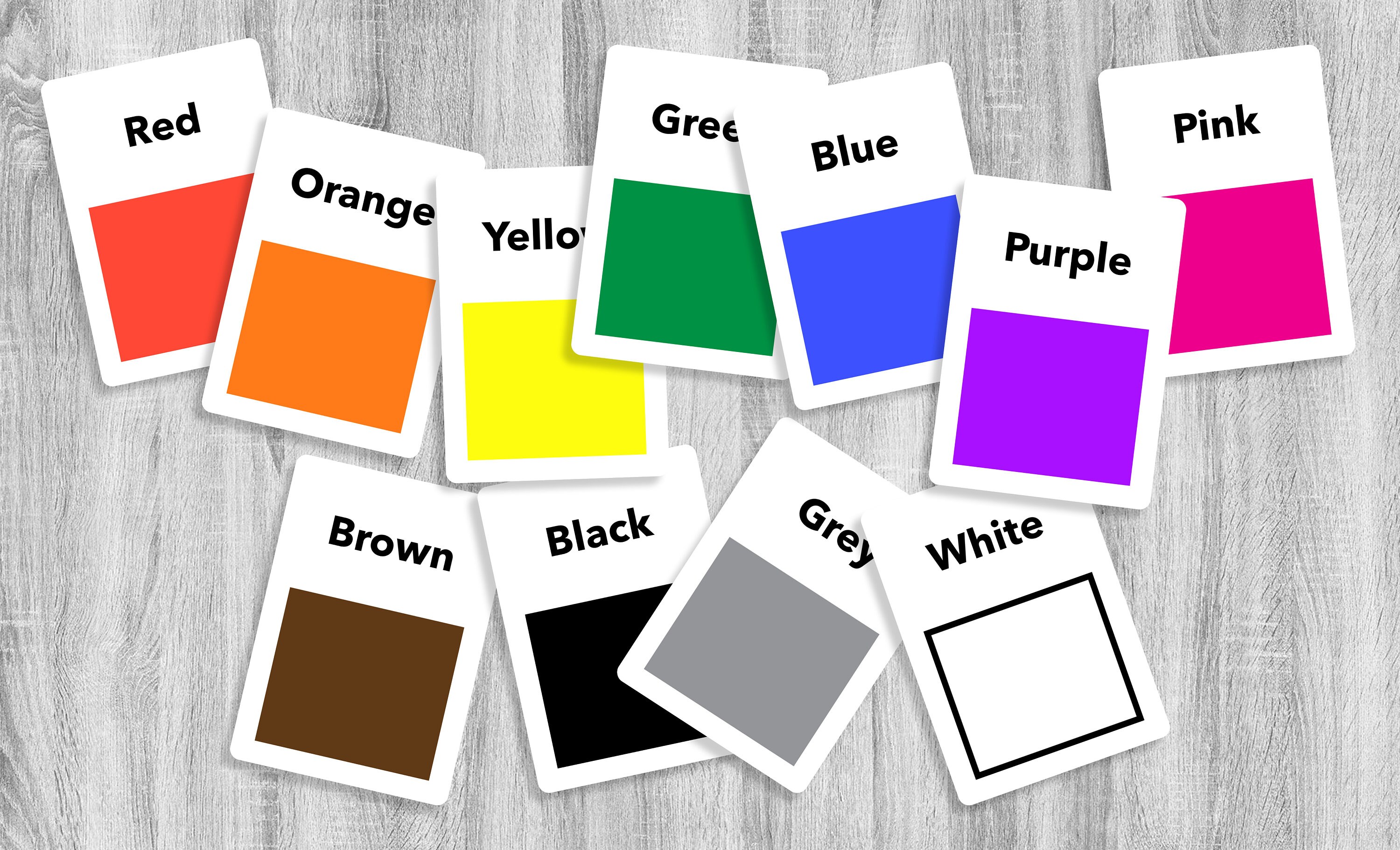 Color Cards Educational Cards Flash Cards Etsy