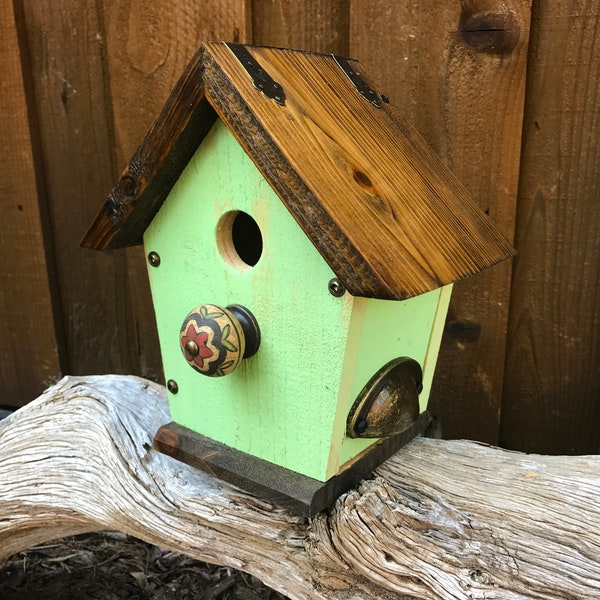 Rustic Birdhouse Outdoor Etsy