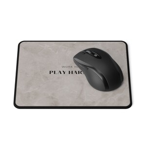 Work hard play harder - Non-Slip Mouse Pad