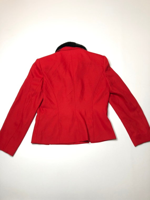 VTG 80's Morgan Miller Red Blazer Jacket w/ Remov… - image 5