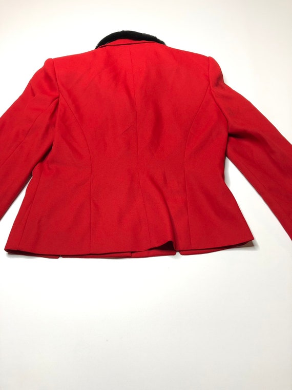 VTG 80's Morgan Miller Red Blazer Jacket w/ Remov… - image 10