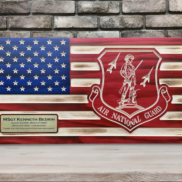 Air National Guard Flag Plaque