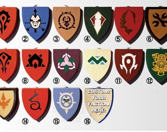 Warcraft Horde Factions and Races Crests - Shield Plaque (small)