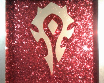 Horde Sigil glitter shadowbox 8 x 8 inches
