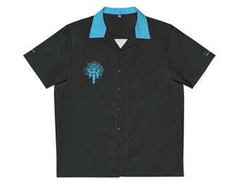 Class Icon MAGE Unisex Hawaiian Button-Down Shirt Gaming Convention Gift (AOP)