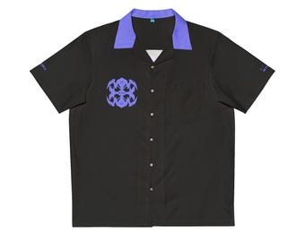 Class Icon WARLOCK Unisex Hawaiian Button-Down Shirt Gaming Convention Gift (AOP)
