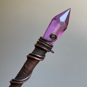 NEW - Entangled Crystal Heirloom Wicca Wand - ‘Sophina, Legacy of the Cosmos’ - Preserved Willow Branch - Sticks & Stones Wand Collection