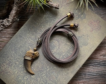 Bear Claw Replica Necklace: Native American Inspired Pendant