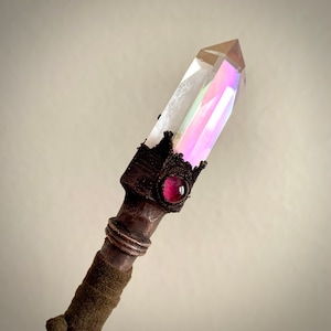 Crystal Wand - ‘Amarna, Spark of the Daydreamer’ - Handmade Heirloom Quality Electro-formed Copper Magic Wicca Wand - Ritual Tools