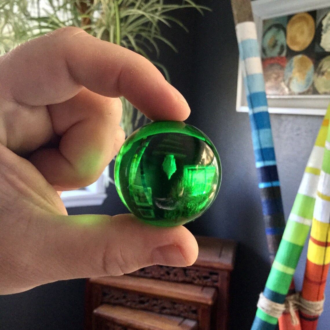 Emerald Green Crystal Ball 1.5 Leaded Crystal Sphere Etsy