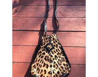 1980s Leather & Calf fur Sondra Roberts Bag