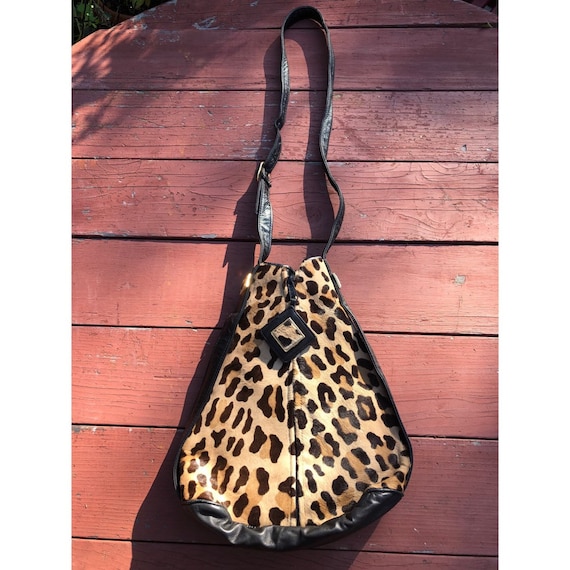 1980s Leather & Calf fur Sondra Roberts Bag