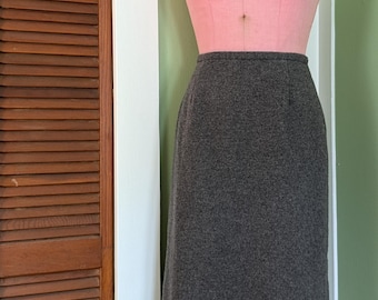 Y2K Wool Blend Blanket Skirt with Fringe