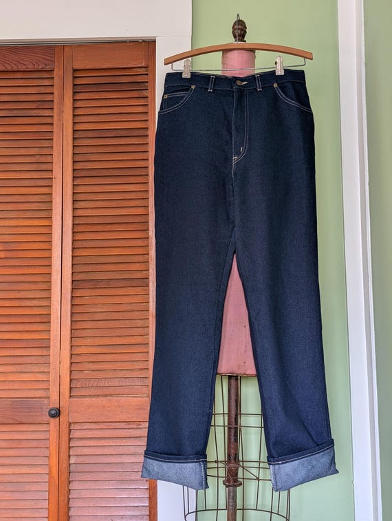 1980s Dark Wash Denim Jeans 30" Waist