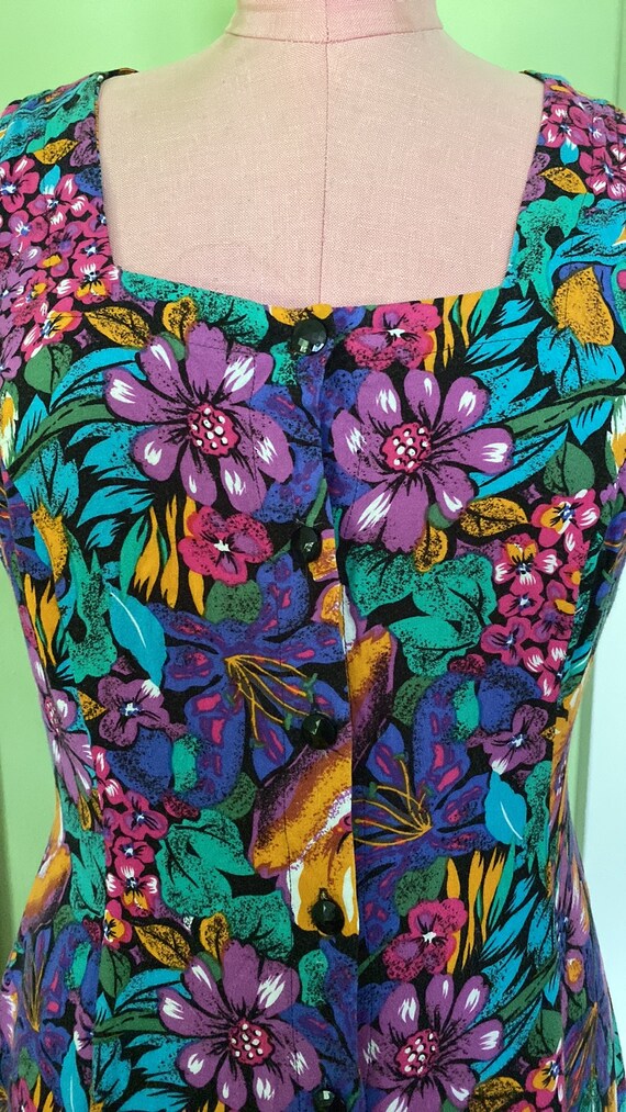 90s Floral Mini Dress - image 6