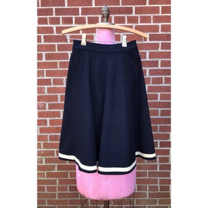 1960s Navy Skirt with Braided Trim