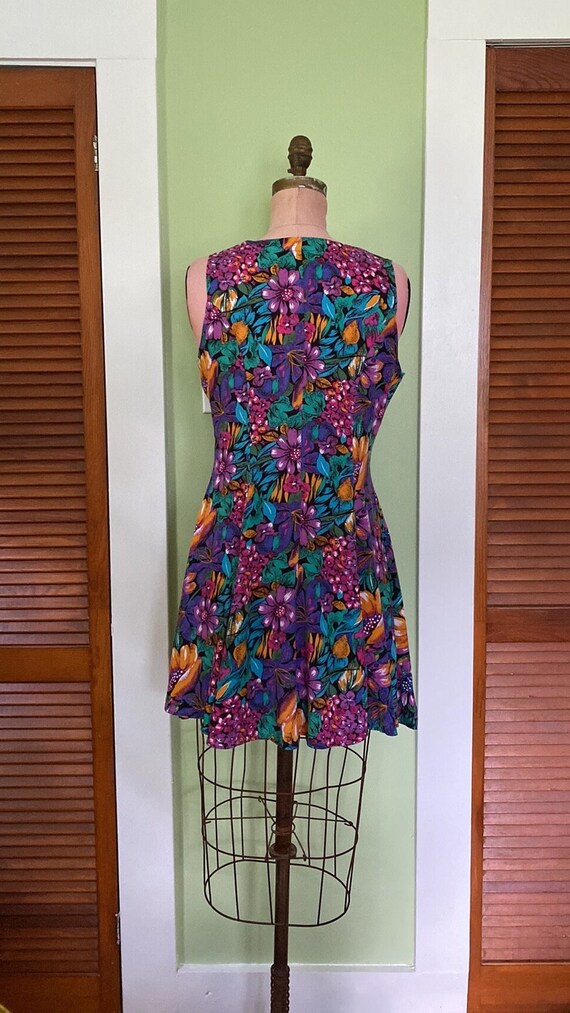 90s Floral Mini Dress - image 3