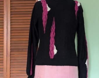1980s Abstract Sweater - Vintage Medium Knit