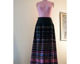 1990s high waisted silk skirt