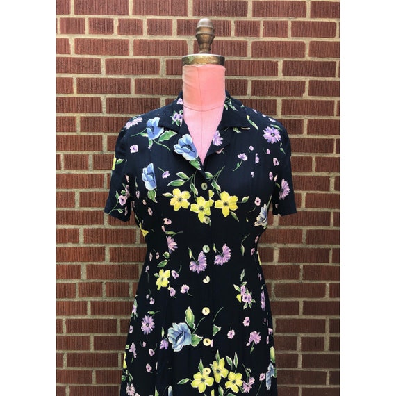 1990s Floral Dress - image 2