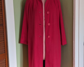 1980s Pink Winter Coat