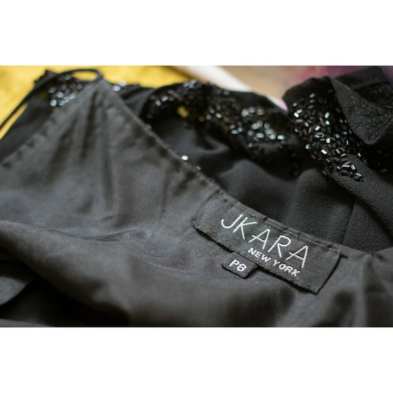 1990s JKara New York black dress with beading - image 6