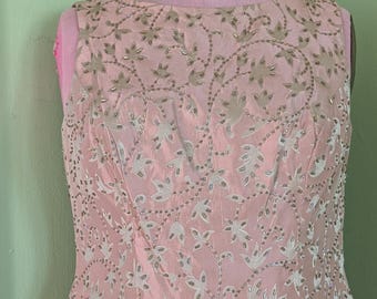 Y2K Pink Beaded Top