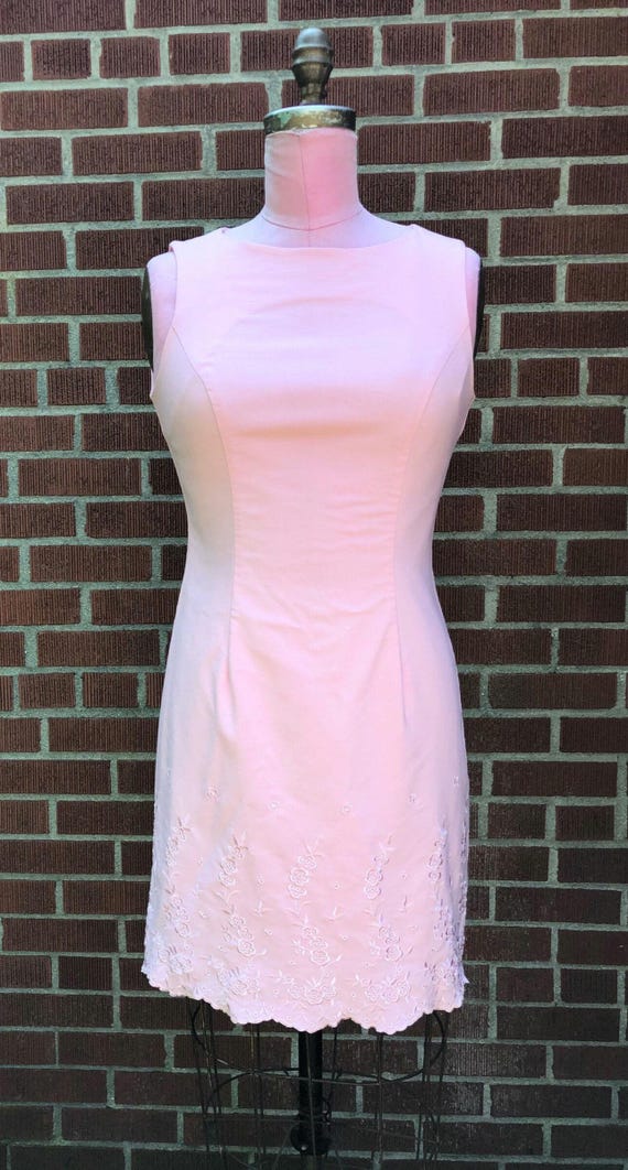 pink linen mini dress Koa Pink Off Shoulder Linen Mini Dress - US 6
