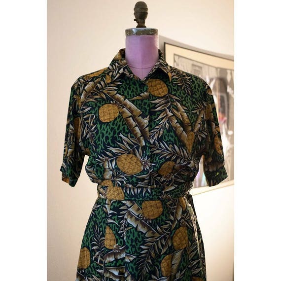 90s Pineapple Two Piece Skirt Set - image 1